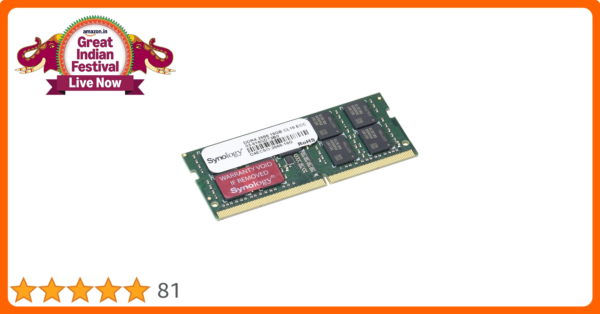 Amazon.in: Buy Synology RAM DDR4-2666 ECC SO-DIMM 16GB