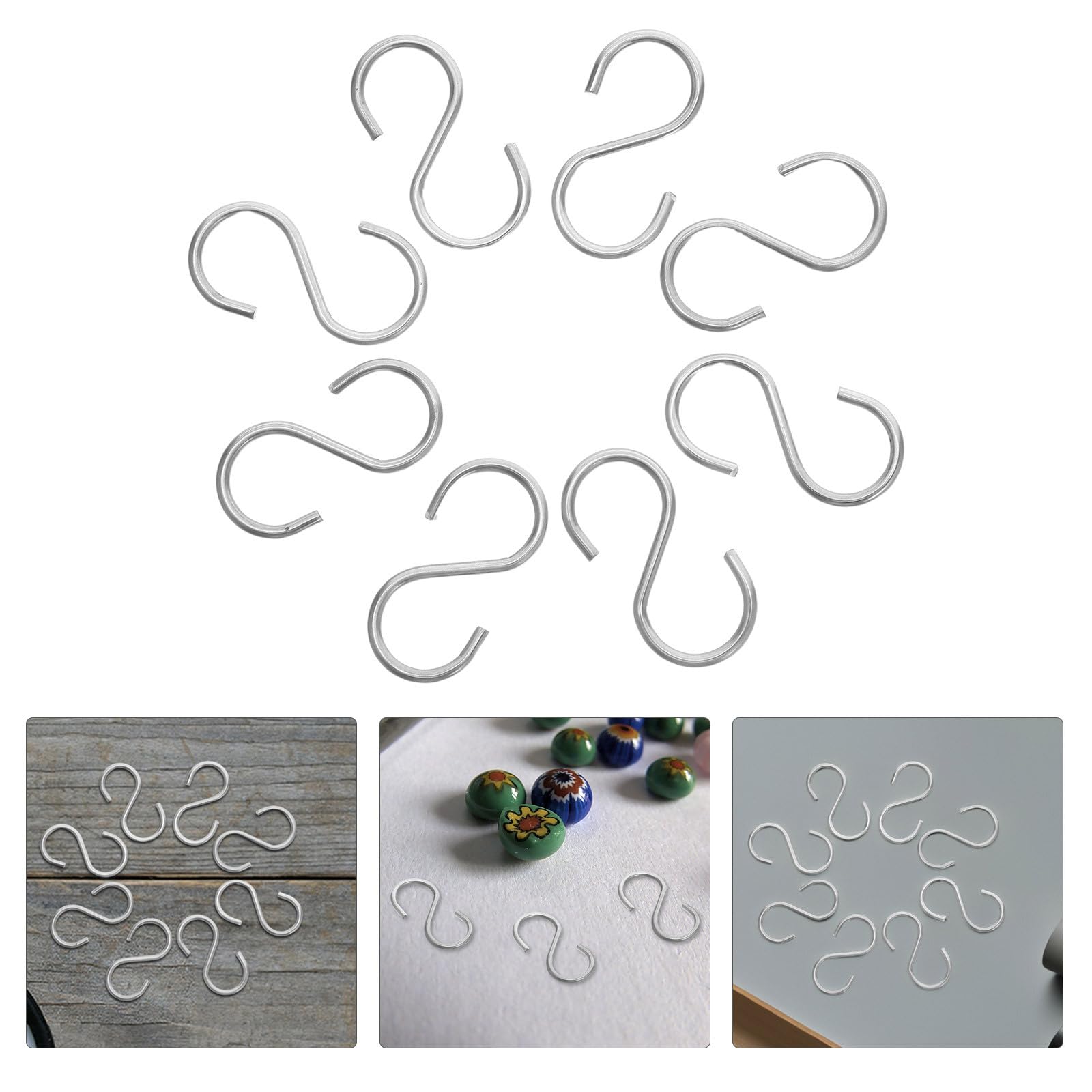 Supvox Ofenhaken Für Töpferwaren Hochtemperatur-Aufhängehaken Aus Metalllegierung 100 Stück S-Haken Für Brennofen Keramikzubehör Zum Aufhängen Von Schmuck Und Glasverschmelzung
