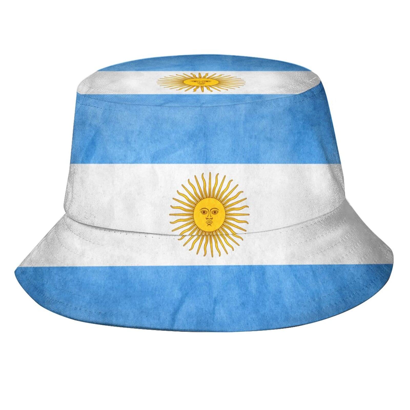Cute Funny Flag Bucket Hats Fashion Patriotic Sun Cap Packable Outdoor Fisherman Hat for Women Men, Argentina Flag-a20, One Size — image 1