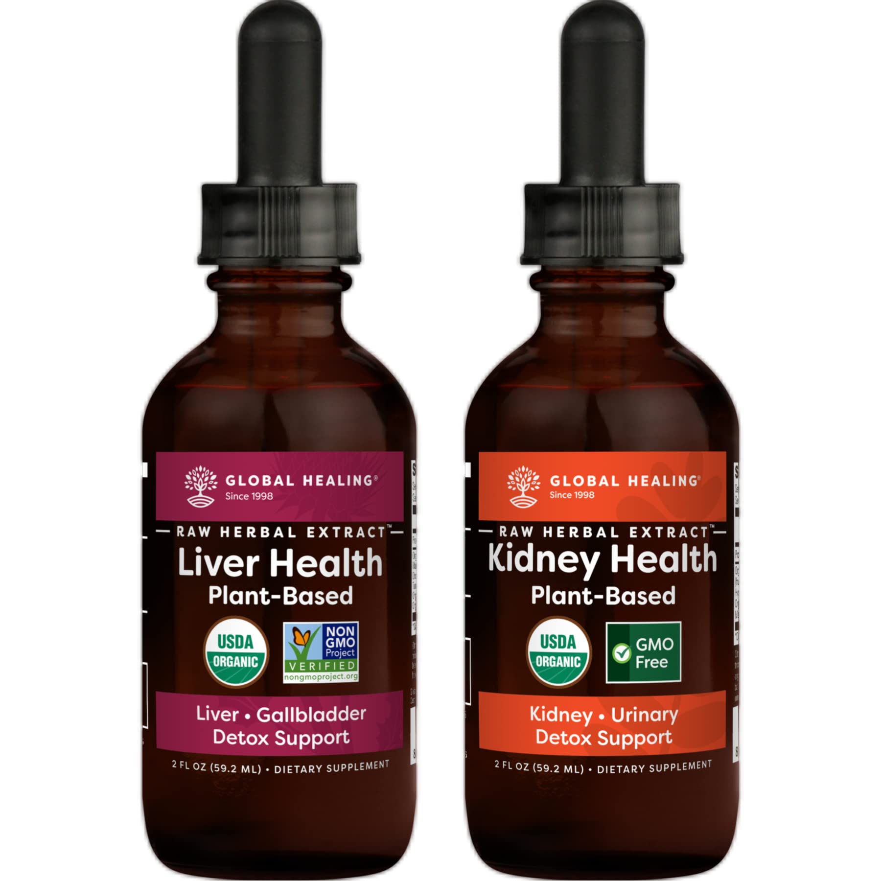 Buy Global Healing Liver & Kidney Kit Liquid Supplement Drops Support