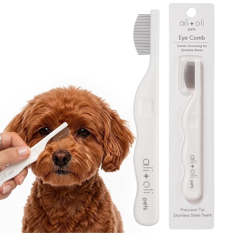 Pente Fino para Higiene Facial de Cães e Gatos Ali+Oli, Bege