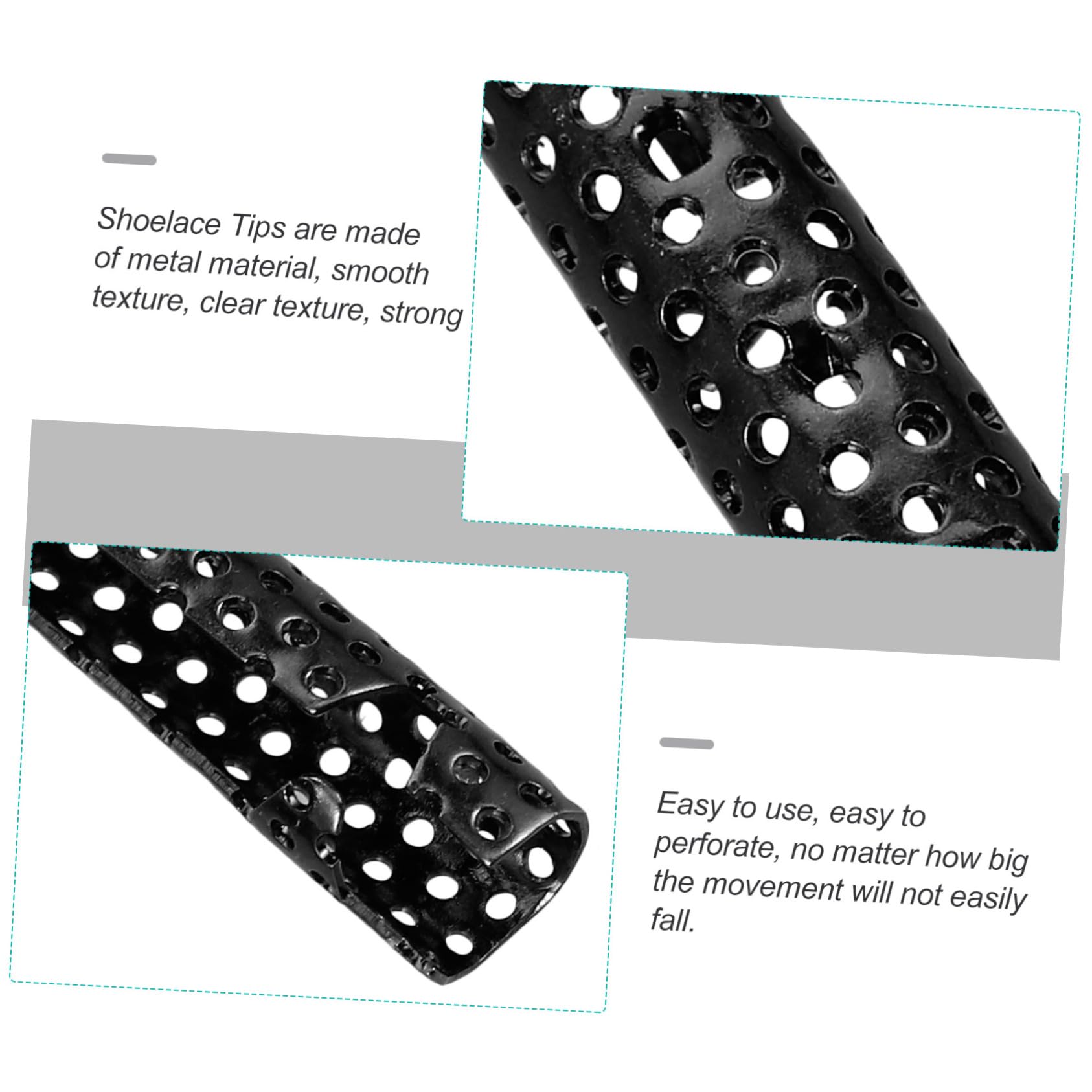 Ipetboom 8pcs Metal Shoelace Tips Unique Shoelace String Ends Replacement Tips for Shoes Lanyard Stopper Diy Accessories