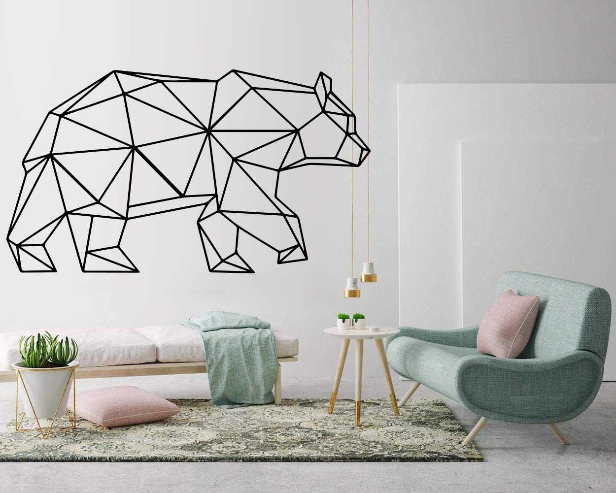 The LxLab | Bear Wall Decal | Geometric Wall Sticker | Geometric Art Decal | HQ | Three Dimensions Available (XL)