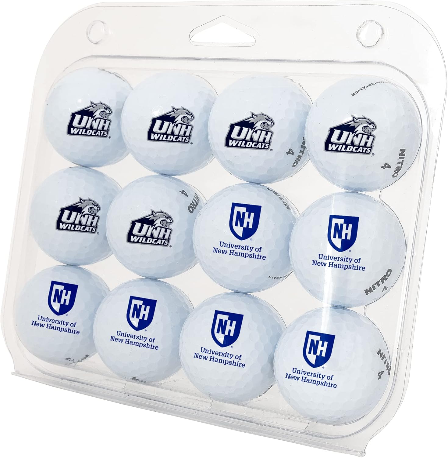 Desert Cactus University of New Hampshire Golf Balls 12 Pack – UNH Wildcats Full Color Dozen – Officially Licensed Sport Team Accessory