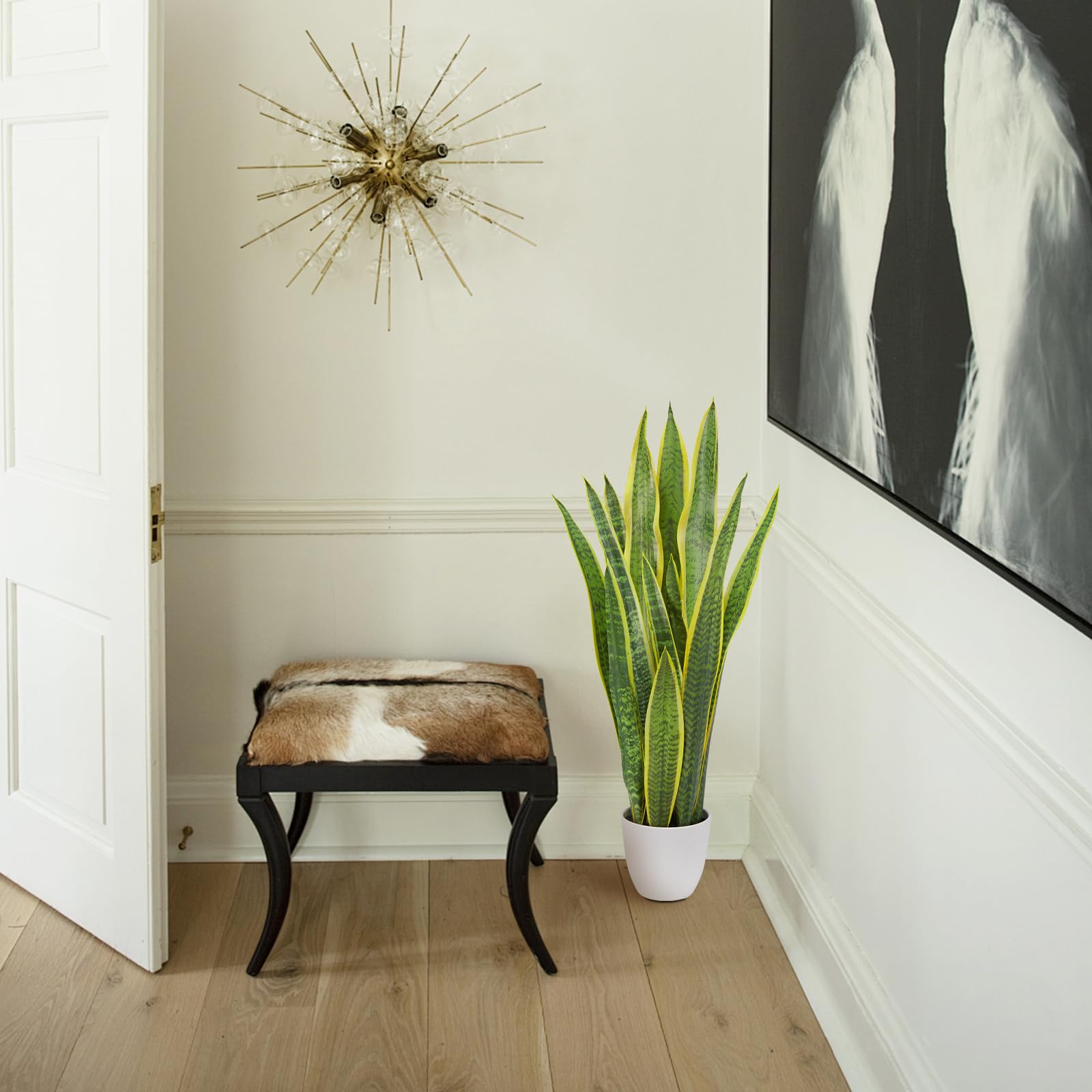Oairse Sansevieria Pianta Artificiale Grande Pianta di Serpente Artificiale 73 cm Soggiorno Pianta Pianta D'appartamento per Arredamento di Interni Esterni Pianta Artificiale per Giardino