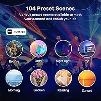 Vista 5 de Linkind Bombillas inteligentes WiFi, bombilla de luz Alexa que funciona con Alexa, Google Home, bombilla RGBTW de cambio de color de 16 millones