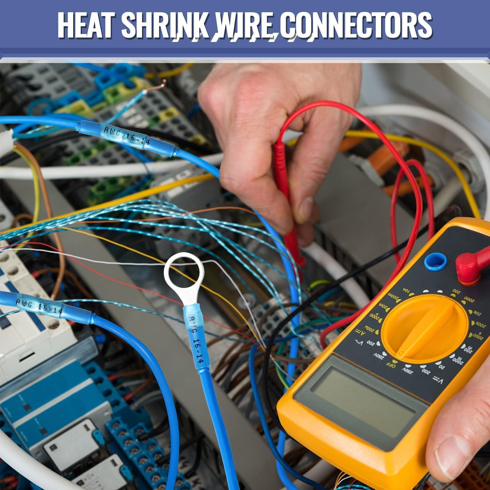 Sopoby - Set di 680 connettori termorestringenti per cavi elettrici, in rame rosso stagnato, impermeabili, terminali a crimpare per cavi, barche, cablaggi