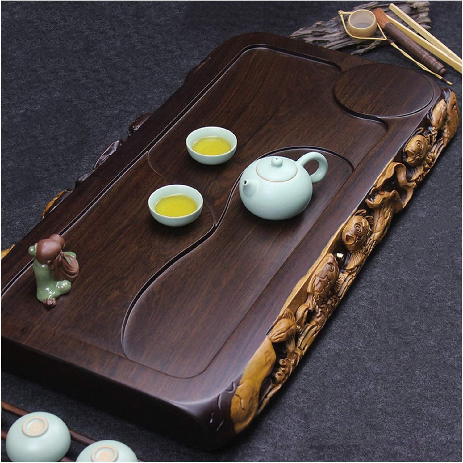 Amazon｜Chinese Tea Tray Kung Fu Tea Tray Traditional Chinese Style