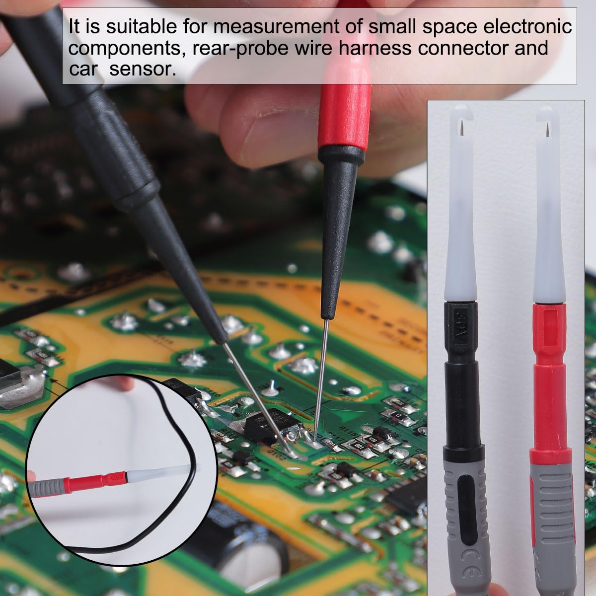 TKDMR 45 Pcs Multimeter Leads Kit, Professional and Upgraded Test Leads Set with Replaceable Gold-Plated Multimeter Probes, Alligator Clips, Test Hooks,5 Colors Jumper Wires and Back Probe Pins.