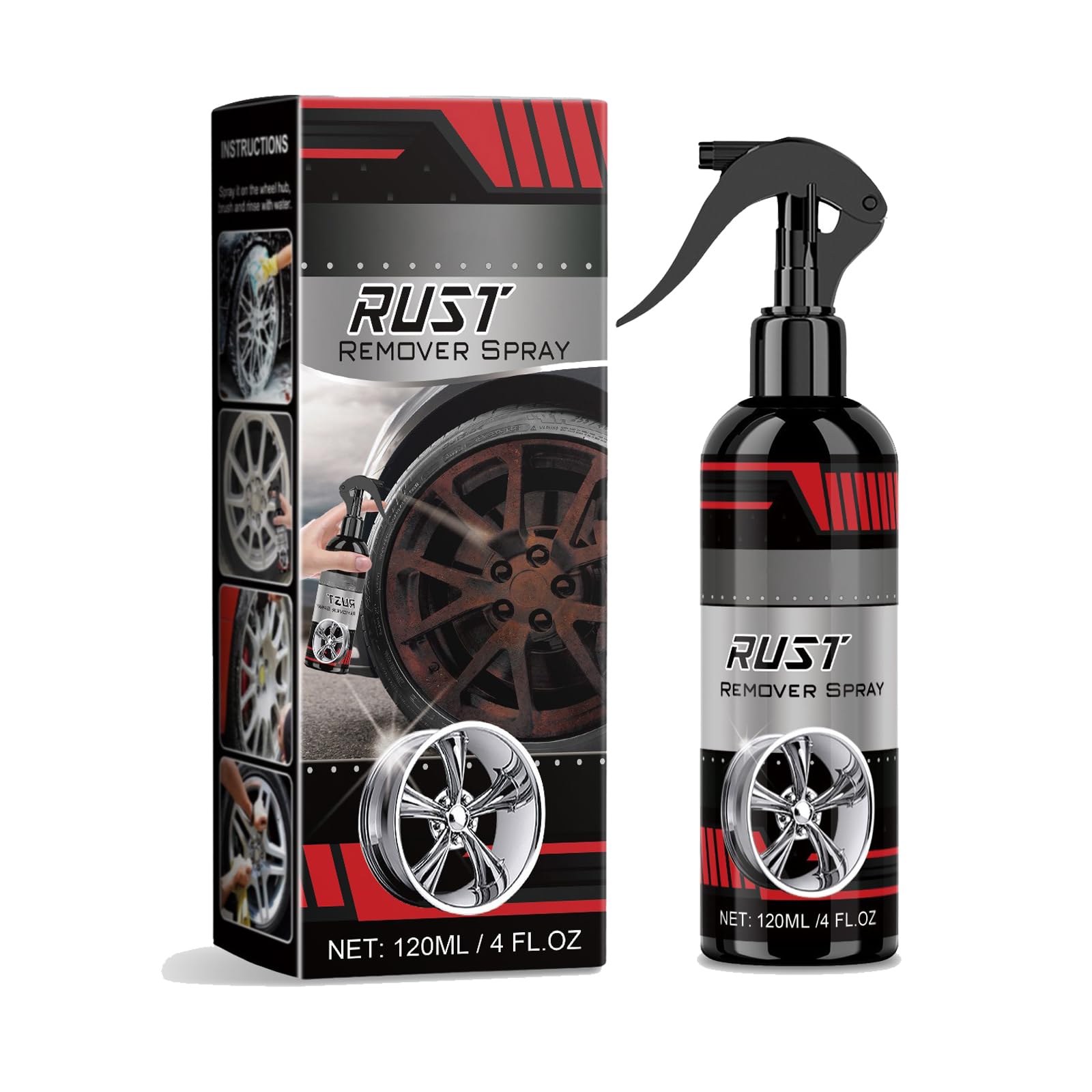 Heavy-duty Metal Rust Remover,Highly Concentrated Rust Remover, Powerful Rust Remover for Metal Stainless Steel, Converter Sprays, Car Maintenance Cleaning Rust Dissolver Agent (1 PCS)