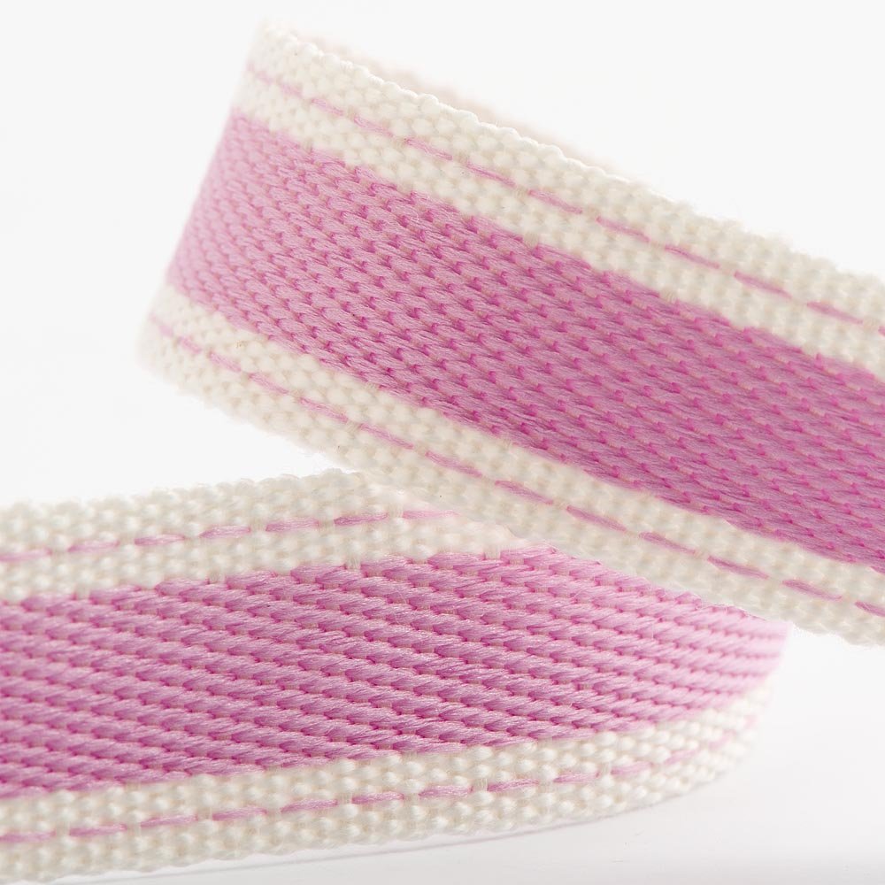 Cotton Twill Ribbon 15mm x 10 Metres - Candy Pink