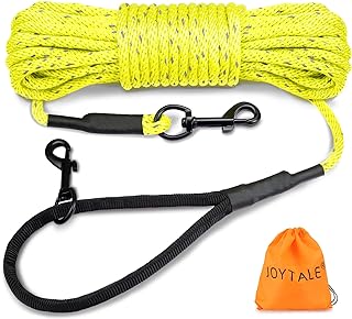 Joytale Long Dog Training Lead 15ft Padded Handle Reflective Recall Lead for Puppy Small Dogs Yellow product image