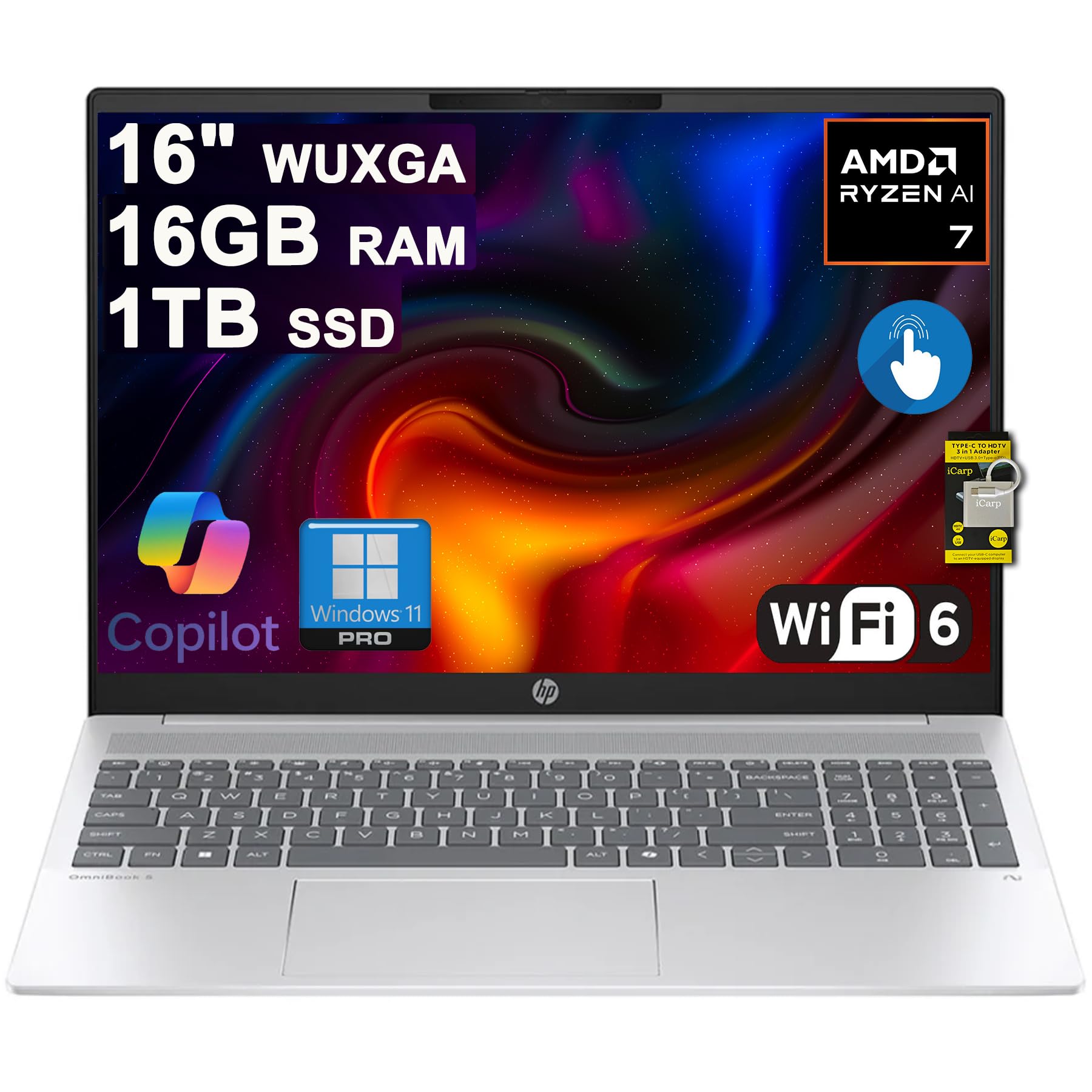 Amazon.com: HP OmniBook 5 AI PC Laptop 16