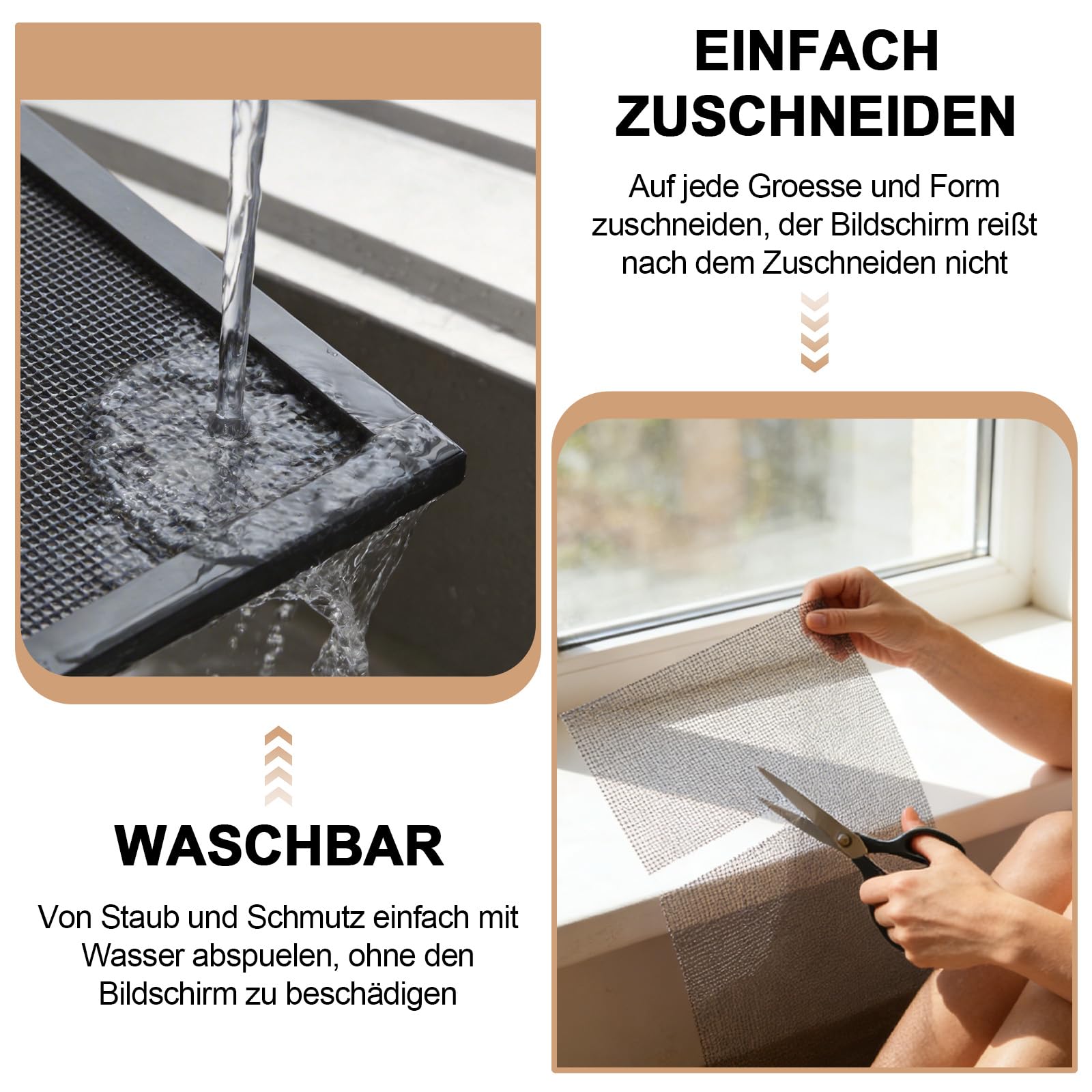 Huracan Fliegengitter Fenster mit Rahmen 120x140 cm, Insektenschutz Fenster ohne Bohren, Mückenschutz Individuell kürzbar, Fliegenschutzgitter mit Fiberglasgewebe, Aluminium Fliegennetz, Anthrazit