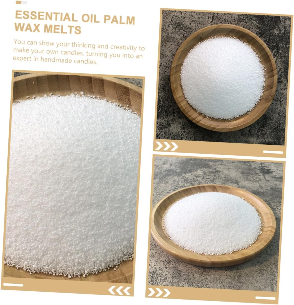 jojofuny Palm Wax Candle Making Supplies DIY Scented Candle Material Flakes for Creative Crafting for Home Decor and Making 1 Bag of Natural Palm Wax