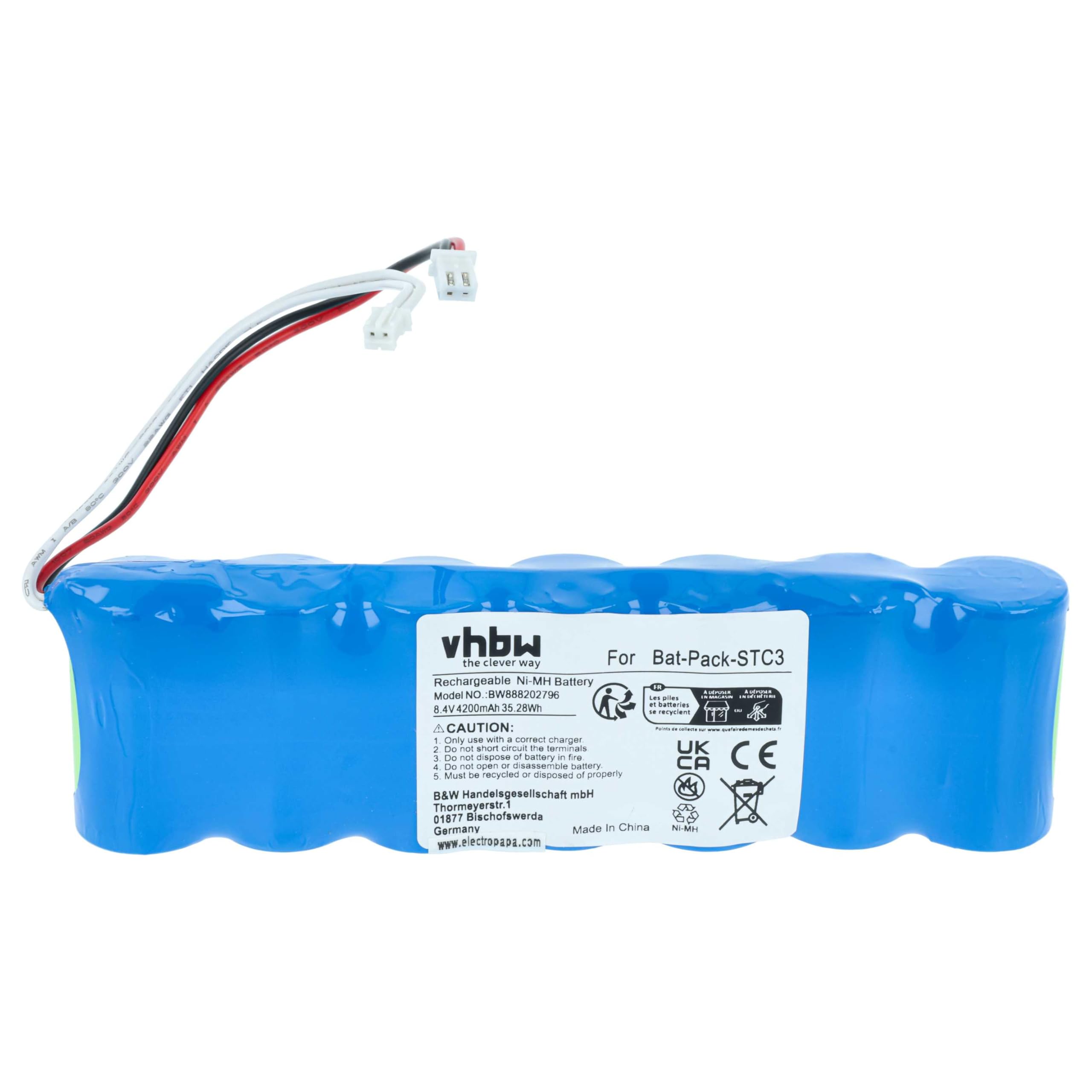 vhbw batteria compatibile con Rover HD Compact, HD Flash, HD DVB-C2, HD ISDBT, HD One, HD Light dispositivo di misurazione (4200mAh, 8,4V, NiMH)