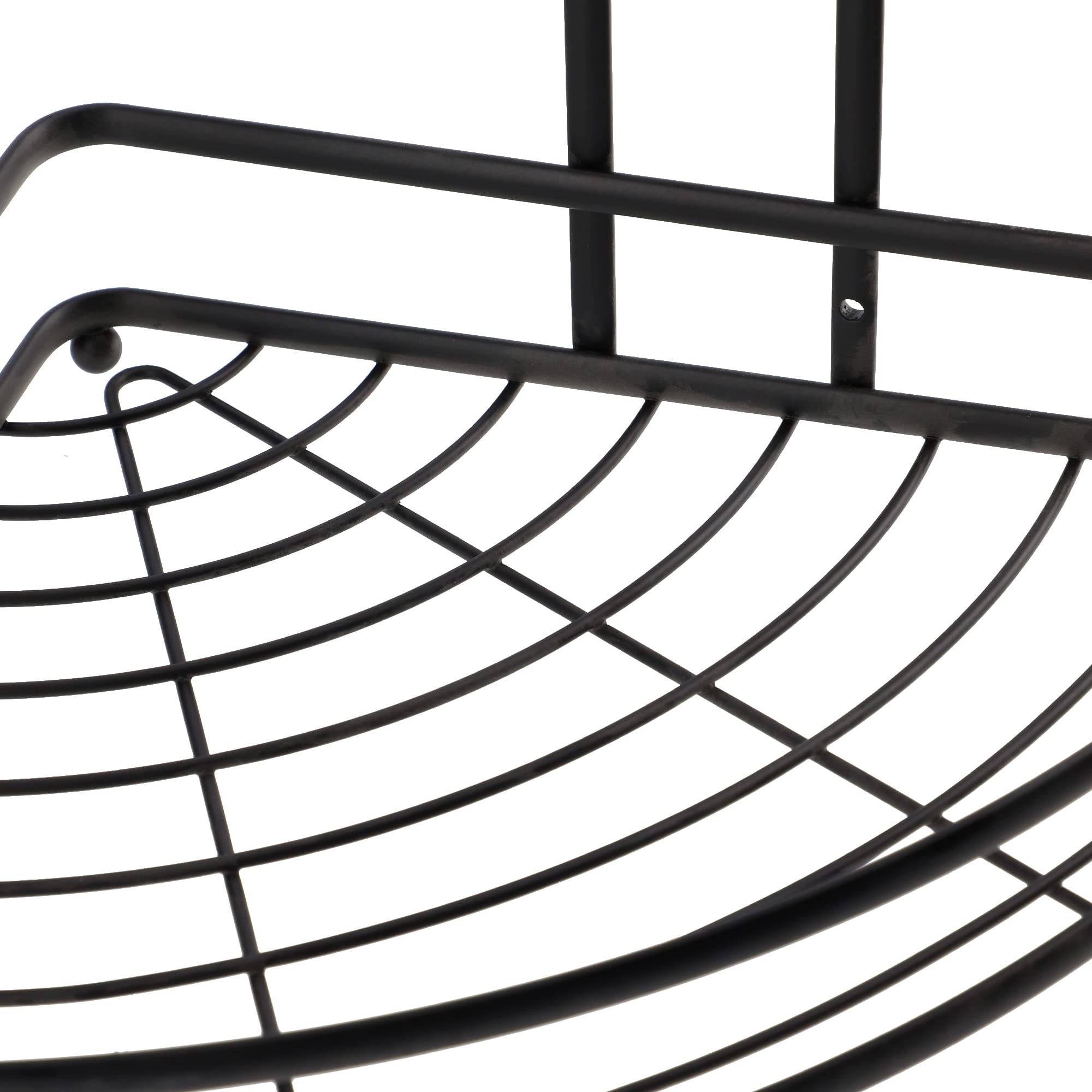 KADAX Estantería de esquina, estante de pared de acero recubierto de polvo, estante de esquina para baño, cesta de ducha, estante de ducha, soporte de pared para estantería de ducha