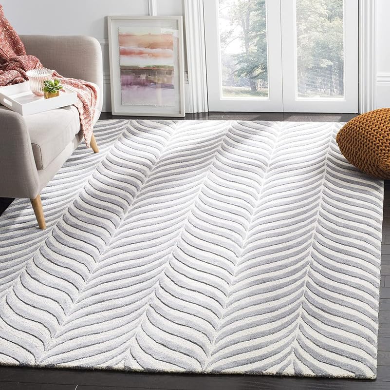 Image of Carpets and Rugs Handwoven Woolen Thick Floral and Contemporary Designs for Area Rugs, Carpets for Living Room, Bedroom, Hall Size 6x9 feet