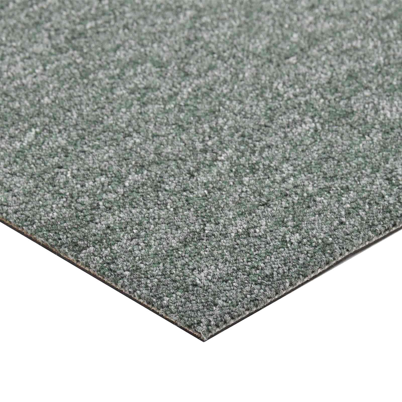 Set mit 20 Teppichfliesen, Polypropylen, 50 x 50 cm, Anthrazit