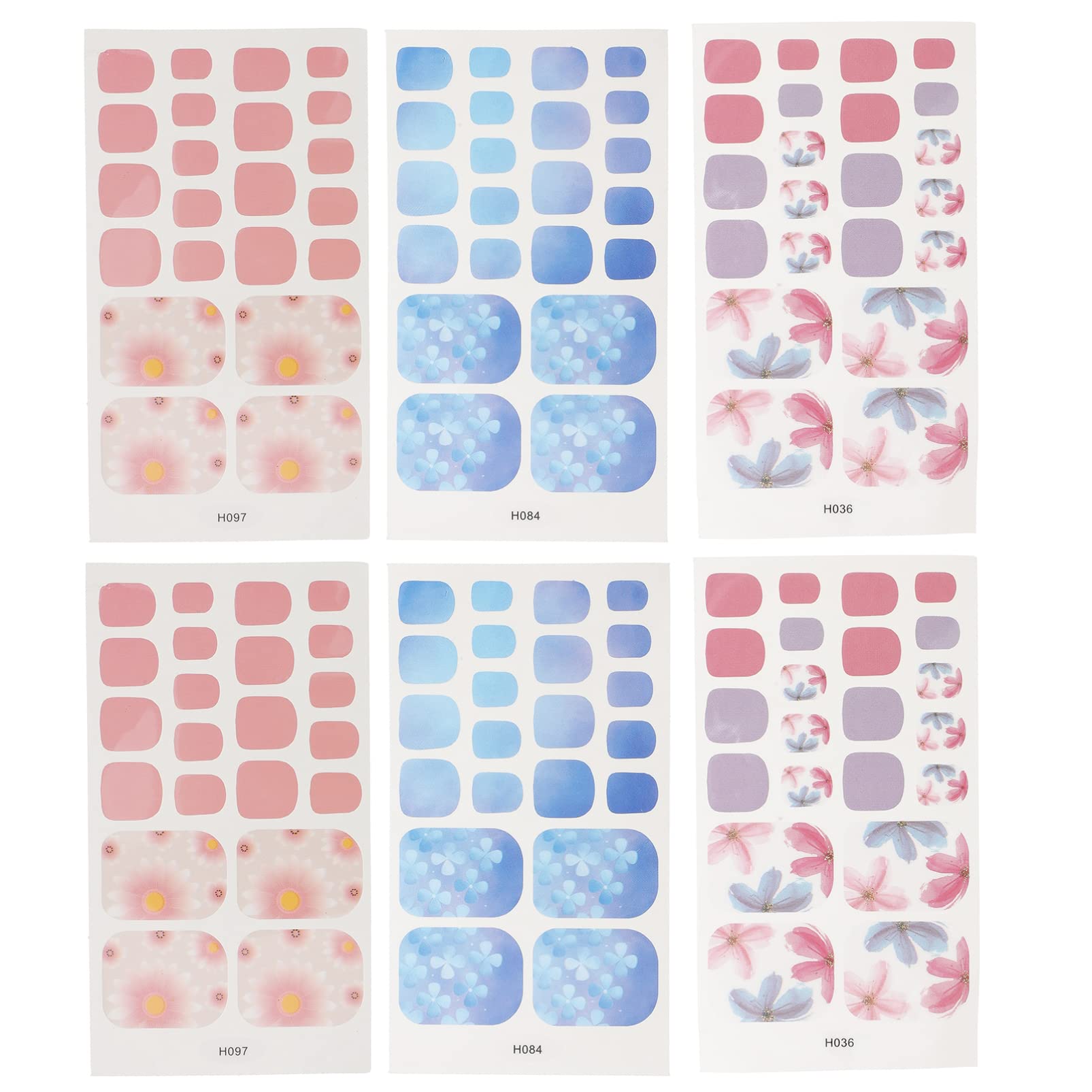 4 Set Adesivi Per Unghie Dei Decorativi E Impermeabili Per Nail Art Per Donne E Ragazze Facili Applicare E Rimuovere Per Occasione 6 Fogli*4