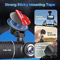 Vista 4 de Almohadillas adhesivas adhesivas para montaje de cámara de salpicadero, 5 piezas de cinta de montaje de doble cara de repuesto para cámara
