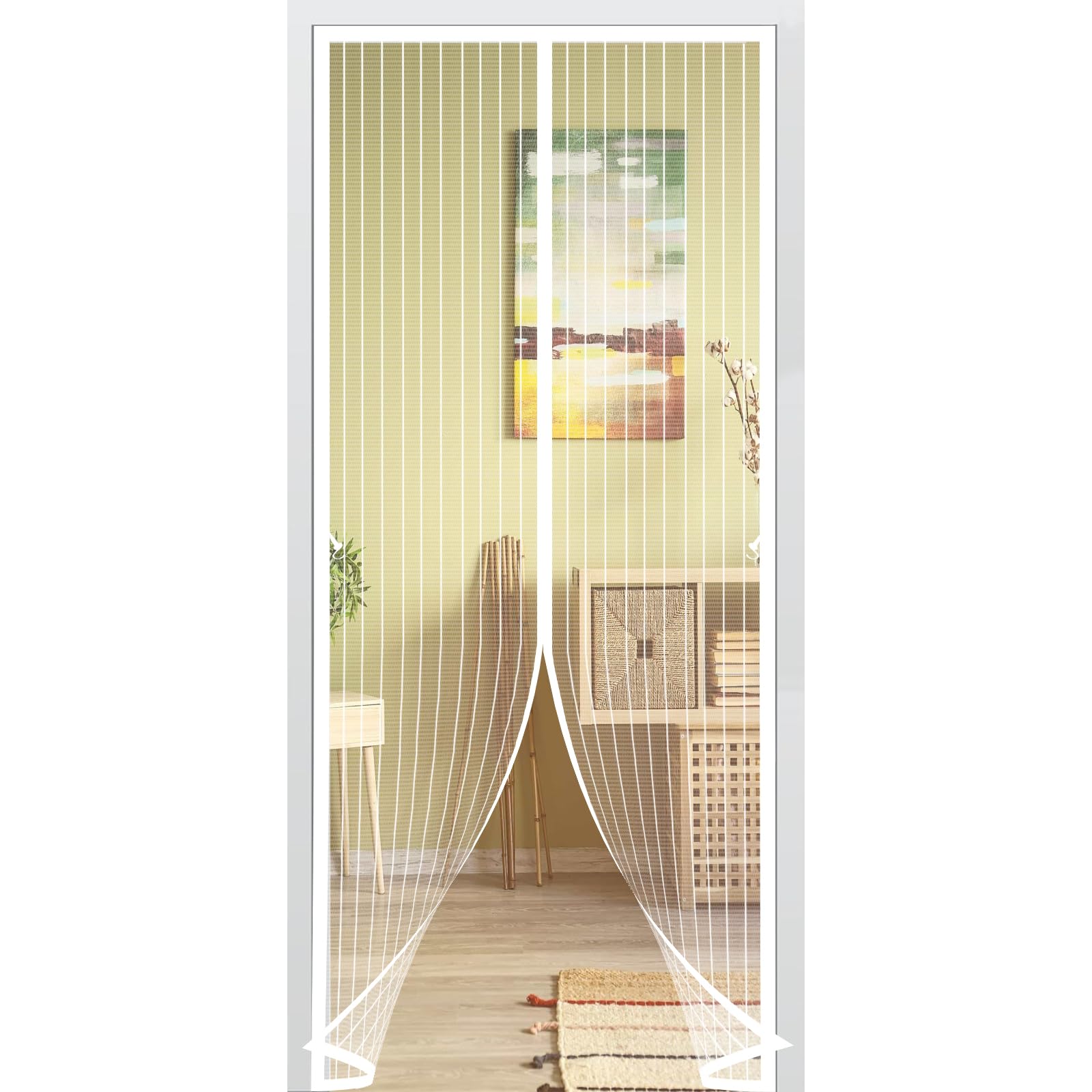 Moustiquaire magnétique 200 x 176 cm avec maille ultrarésistante