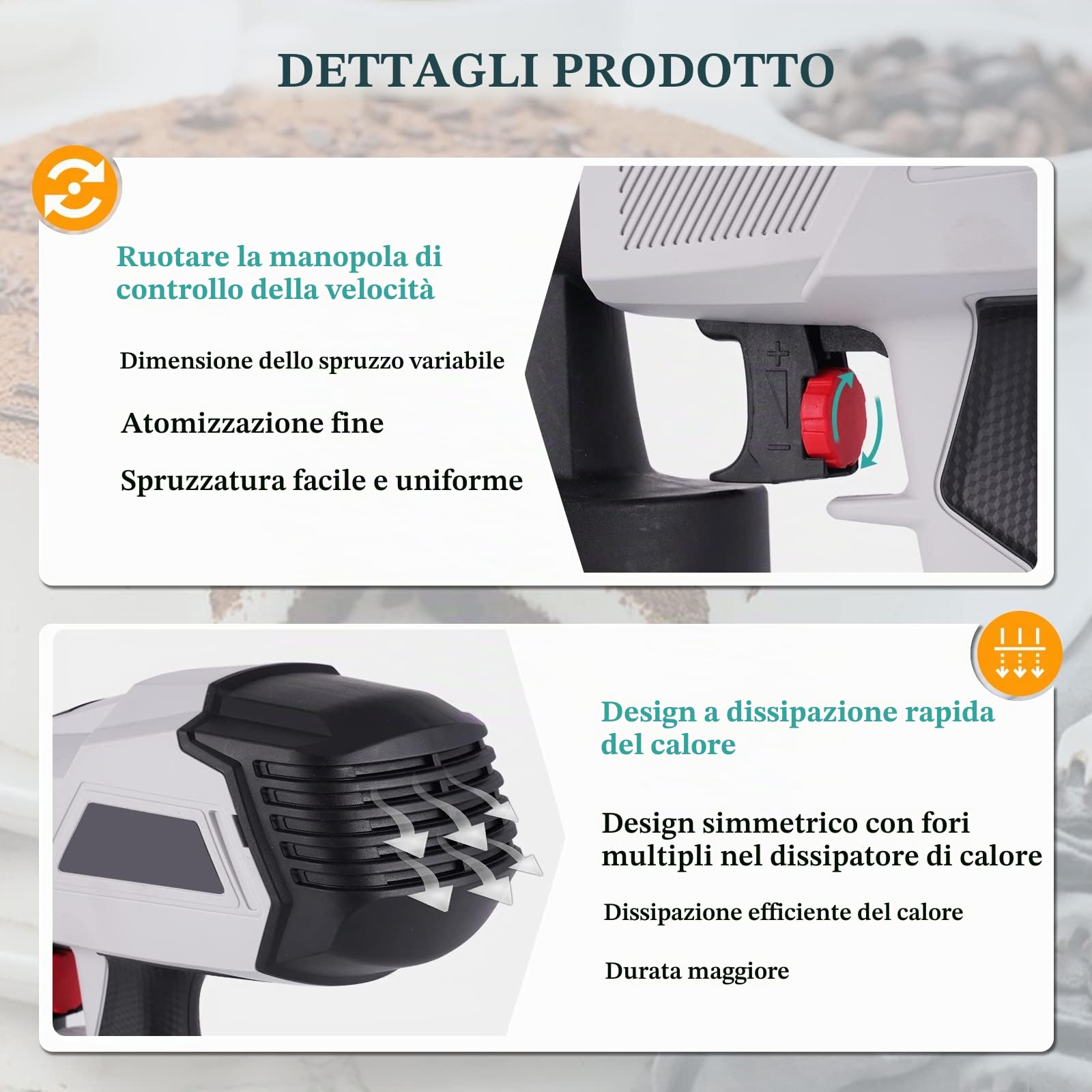 YJINGRUI elettrico Mousse Cake spruzzatore 500W Portable Cake Decorating Airbrush con ugello Spray & Spool 800ml (220V)