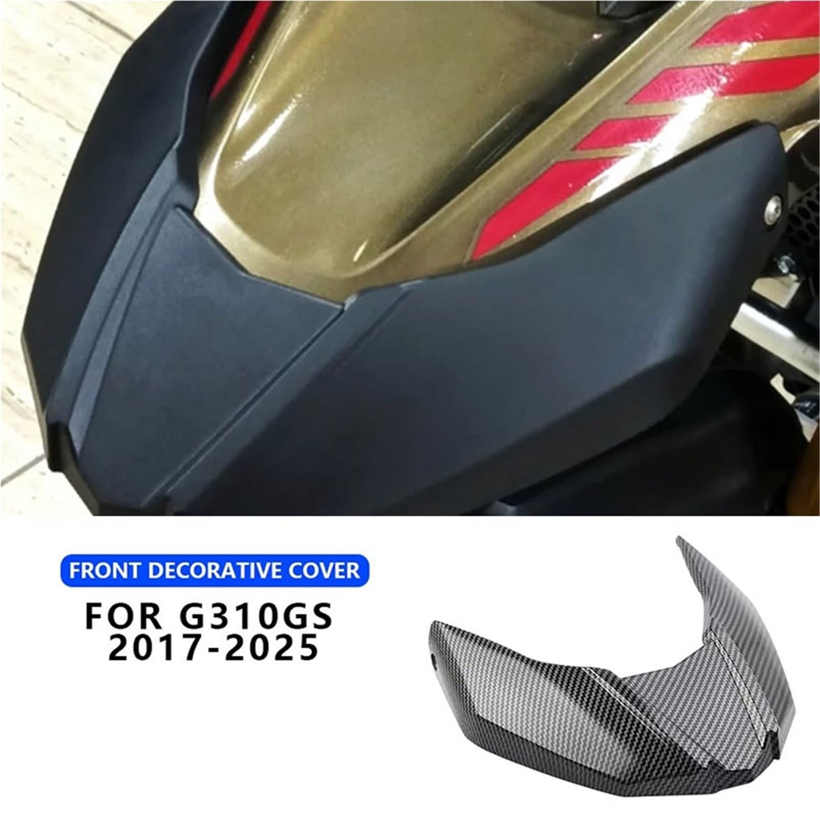 Front Bumper Splitter dachowy Pasuje do BMW G310GS 2017-2025, osłona przedłużenia dziobu, spojler, przednie winglety, owiewka, zestaw aerodynamicznych skrzydeł