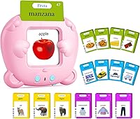 Vista 17 de Tarjetas flash parlantes en español e inglés para niños pequeños, tarjetas flash bilingües de aprendizaje Montessori con 224 palabras a la vista
