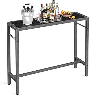 Mr IRONSTONE Outdoor Bar Table 47'' Patio Table Pub Height Dining Table ...