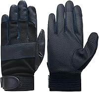 Hikiwin Touchscreen Full Finger Climbing Gloves - Wear-Resistant Breathable Hiking Rock Climbing Gloves with Adjustable Strap, Blue