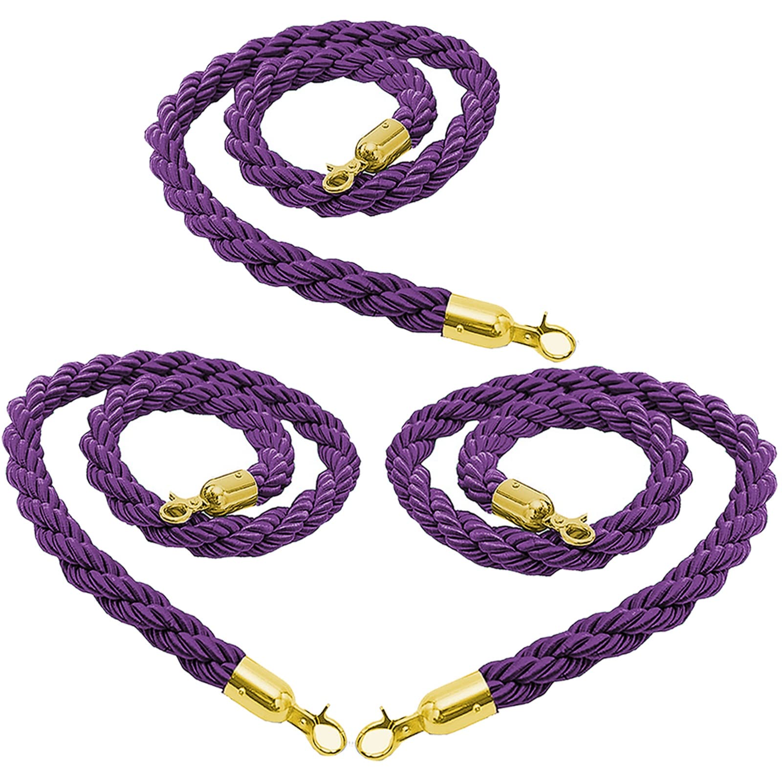 Corde de file d'attente anti-cohue violette de 3,2 cm pour entrée ordonnée