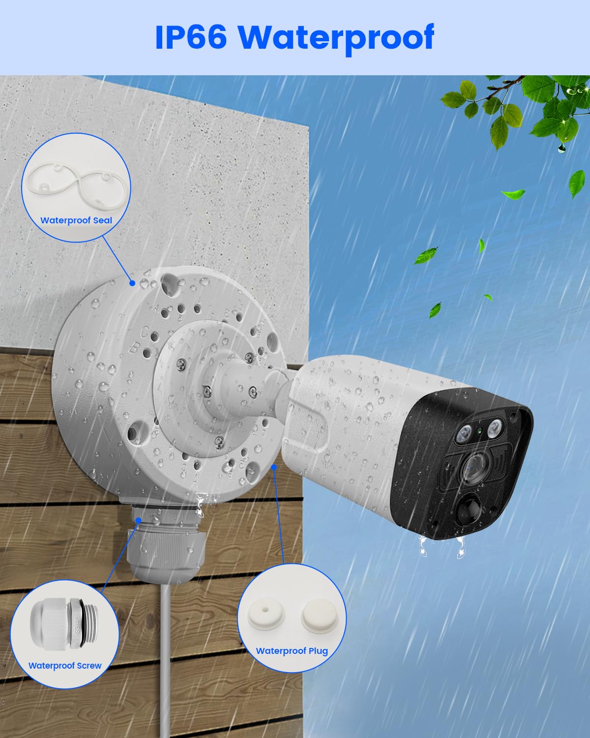 Lot de 8 boîtes de jonction universelles étanches IP66 en métal pour caméras de sécurité IP