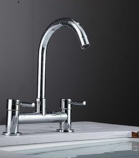Kitchen Sink Mixer Taps Monobloc Dual Lever C...,