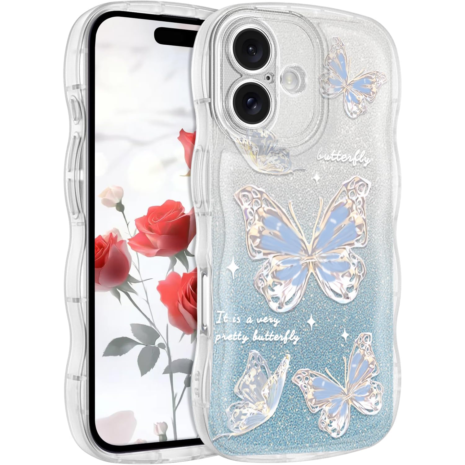 Amazon.co.jp: MuZiF iPhone 16 用 ケース クリア キラキラ 可愛い