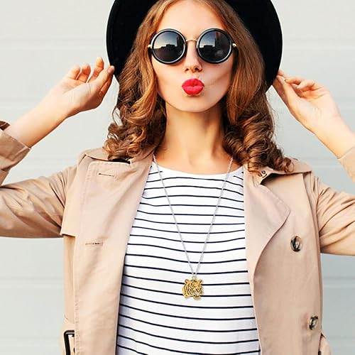 Miniatura 2 de 30 dijes de cabeza de tigre: dijes dorados para la fabricación de joyas, accesorios colgantes de aleación para collares, pulseras, llaveros y