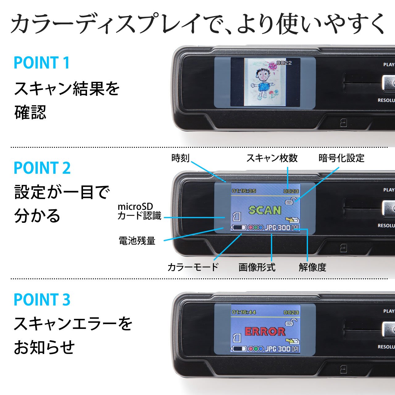 【動作確認済み】Dスキャナー 動作確認済み】Dスキャナー 2WAYハンディスキャナ（シート