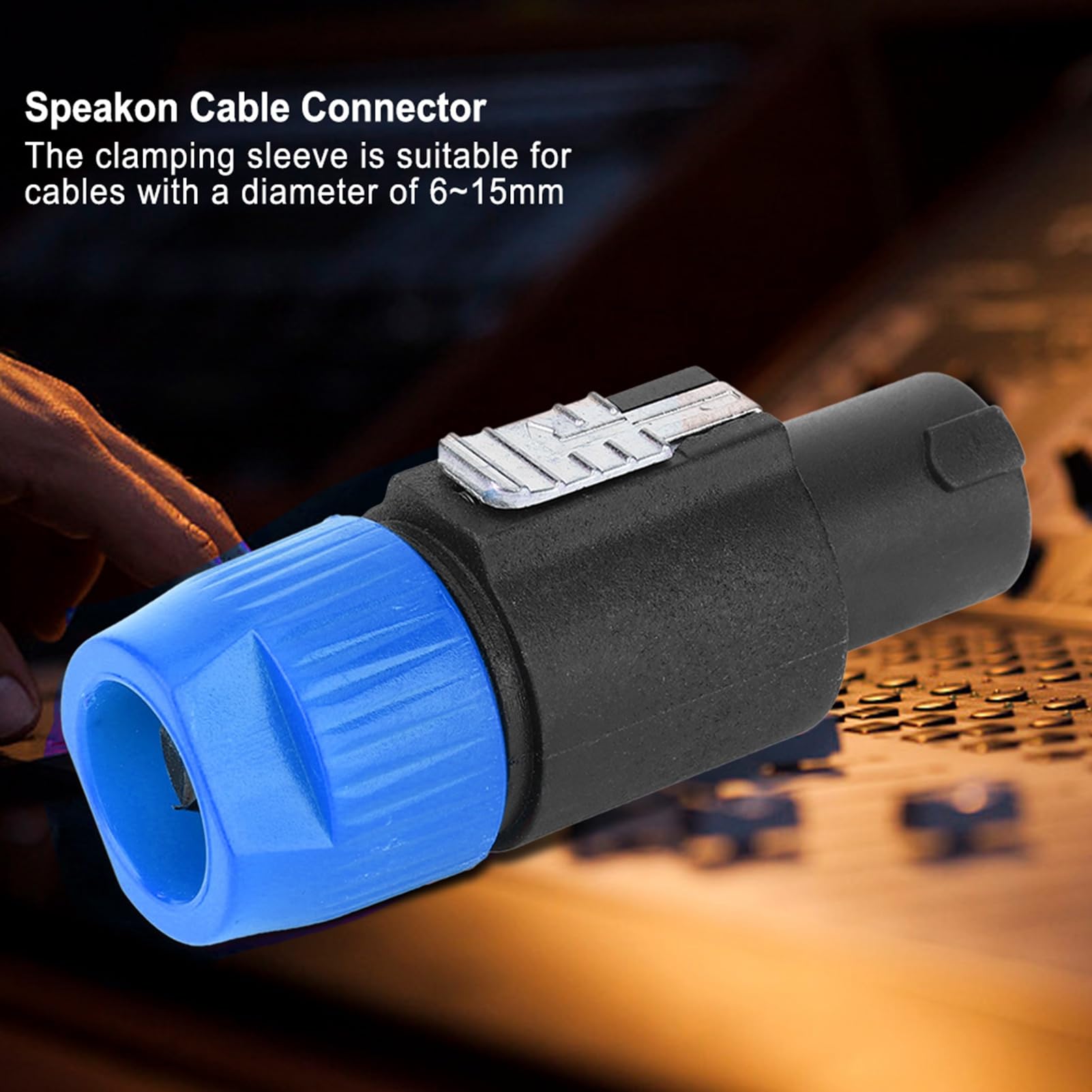 Yosoo Health Gear 10 PZ C NL4FC Connettore per Altoparlante Audio Impermeabile C NL4FC Speakon Cavo a 4 Pin Video Parla su Contatti Placcati in Rame per Cavi da 6~15 Mm (BLUE)