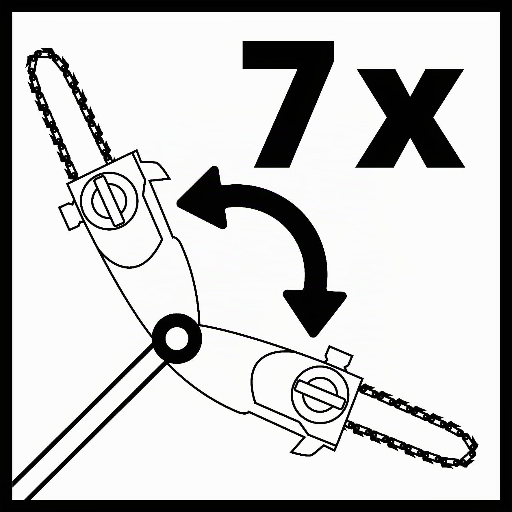 Einhell 3410835 - Accessorio Per Potatori A Palo A Batteria GE-HH18/45Li T, Lunghezza Di Taglio 17 Cm, Attacco Ruotabile Di 90 °, Inclinabile 7 Volte