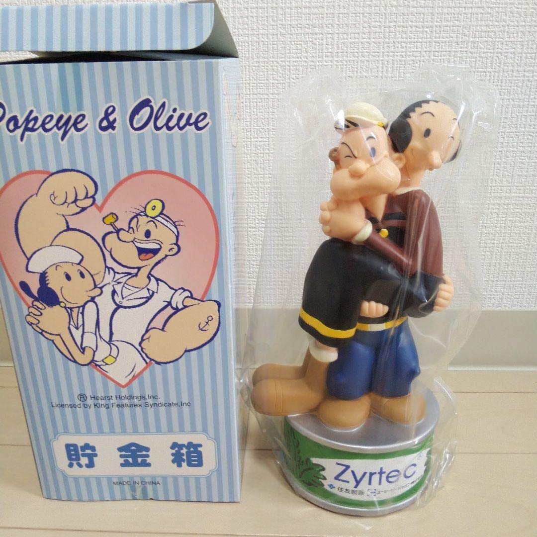 住友製薬　Zyrtec　ジルテック　ポパイ＆オリーブ貯金箱 Amazon | 製薬会社 ポパイ オリーブ ノベルティーグッズ 貯金箱 | 貯金