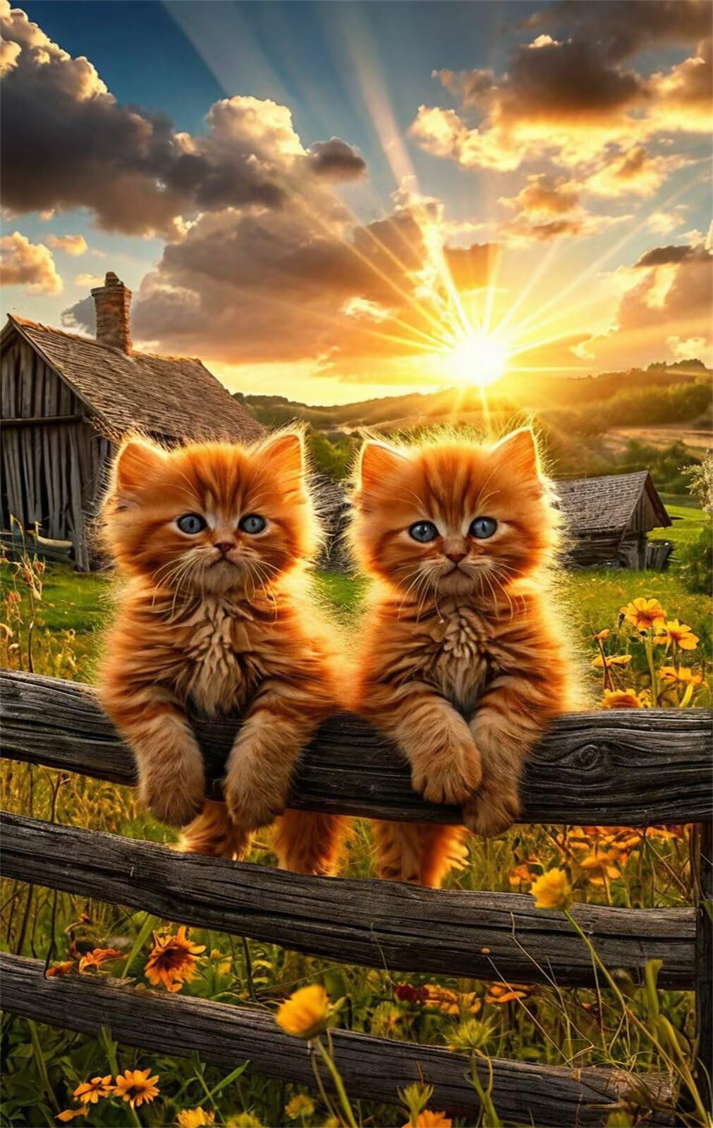 Puzzle 1200 Pezzi Alba Gatto Puzzle per Adulti, Difficile e Sfidante con Poster Idea Regalo per Appassionati Puzzle Classici