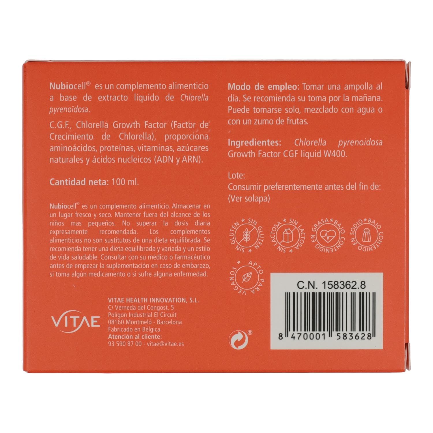 VITAE NUBIOCELL suplement diety w ampułkach 10 ampułek