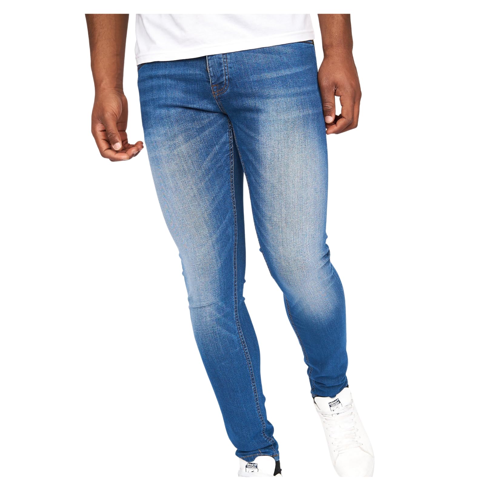 Crosshatch Men's Stone Wash Barbeck Slim Fit Jeans