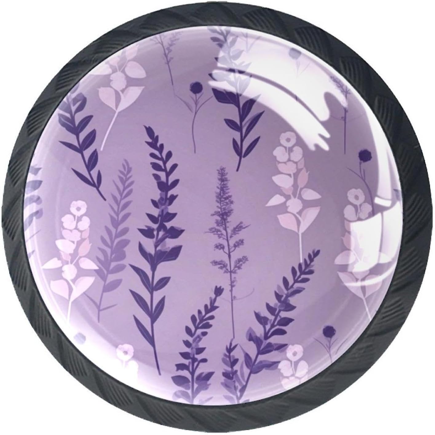 4 Pack Painted Stainless Steel Knobs with Glass ABS White