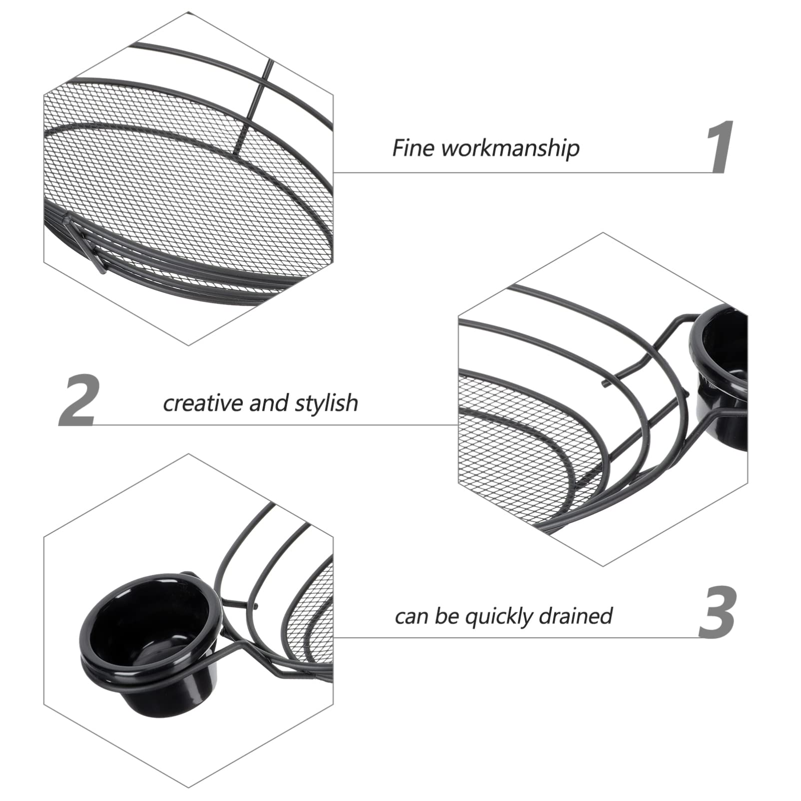 Happyyami Fruit Baskets Snack Basket Container Grey Storage Basket Lid Practical Snacks Basket for Kitchen Living Room Suitable for Fruits Snacks and Small Items