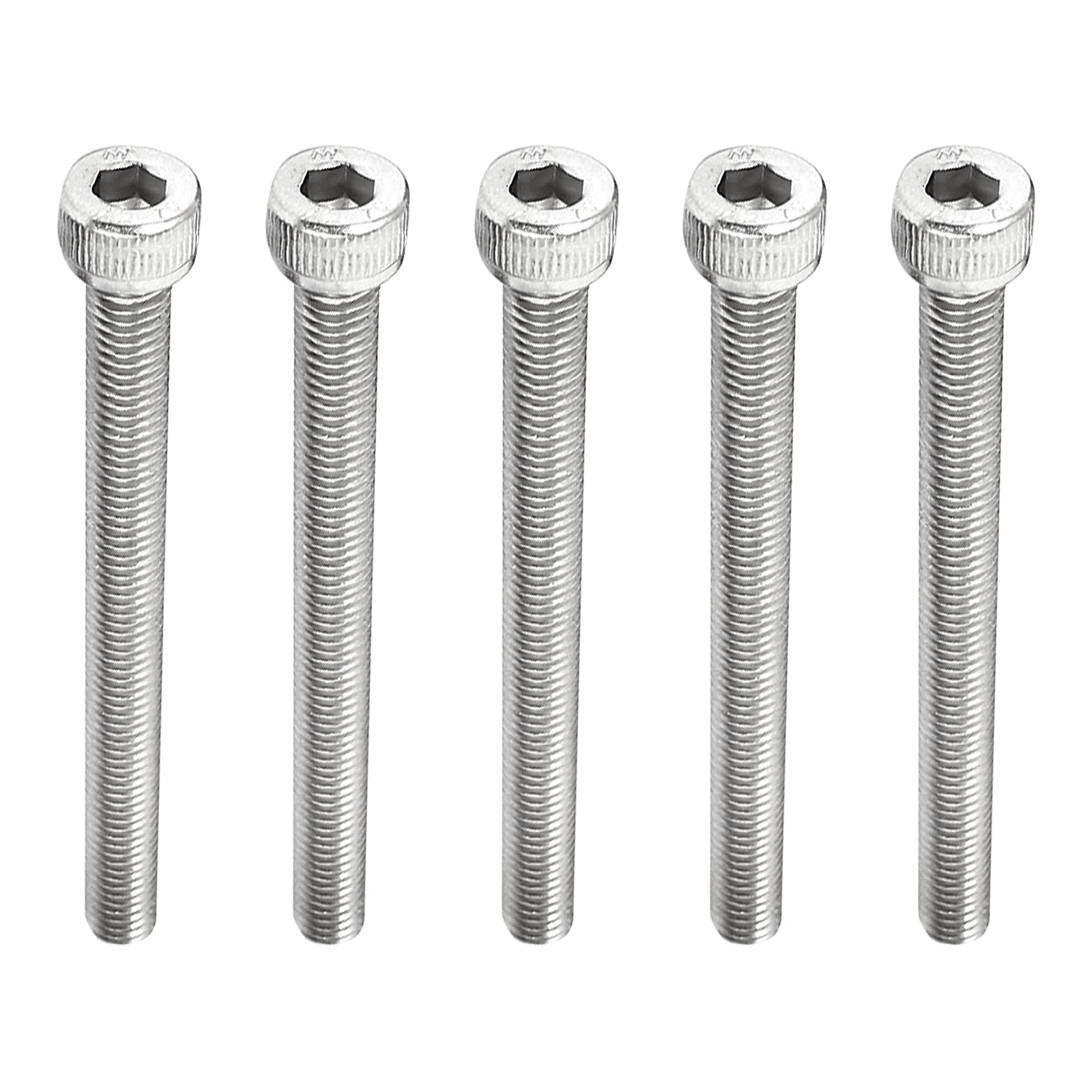 M METERXITY 5 Pack Hex Socket Head Cap Screws, Stainless Steel Full Thread Machine Screw, Anti Resistance