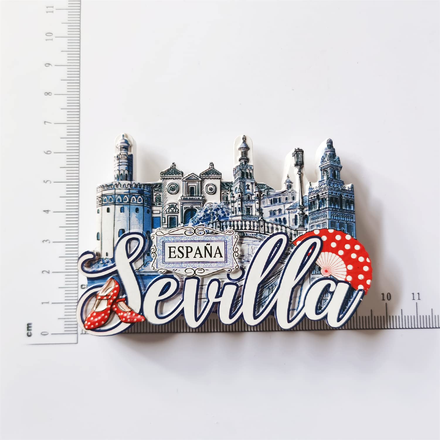 Video su Qual è Stampa personalizzata all'ingrosso di logo souvenir turistici in poli-resina magneti da frigorifero a Siviglia, Spagna