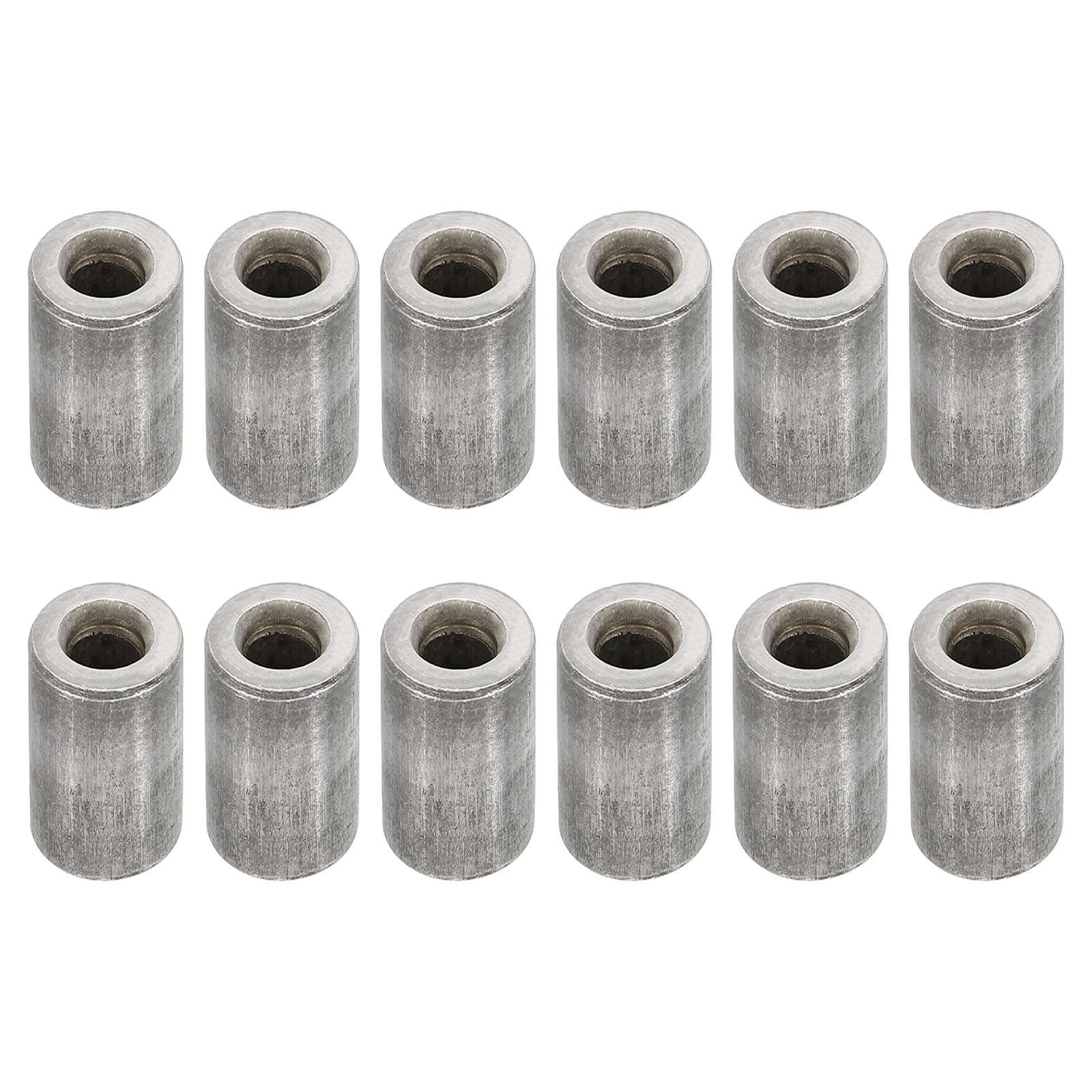 PATIKIL M6 Steel Spacers, 12 Pcs Metal Spacers Steel 6.2mm ID x 12mm OD x 17mm L Carbon Steel Spacer Screw Standoff Round for 1/4in or M6 Screw Bolts