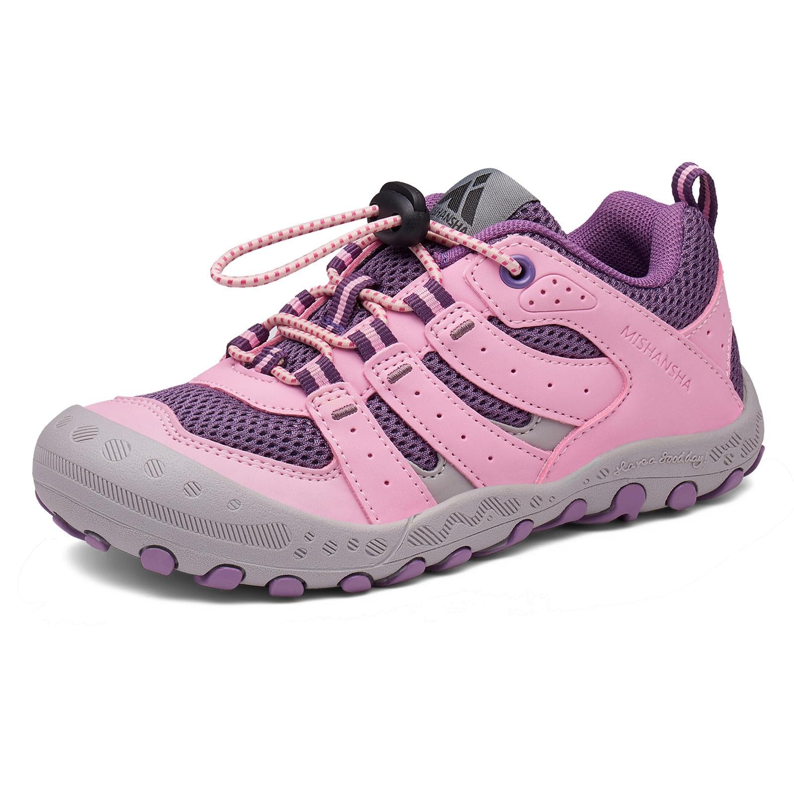 Mishansha Mädchen Wanderschuhe Atmungsaktiv rutschfest Turnschuhe Kinder Outdoor Trekkingschuhe GR.24-38