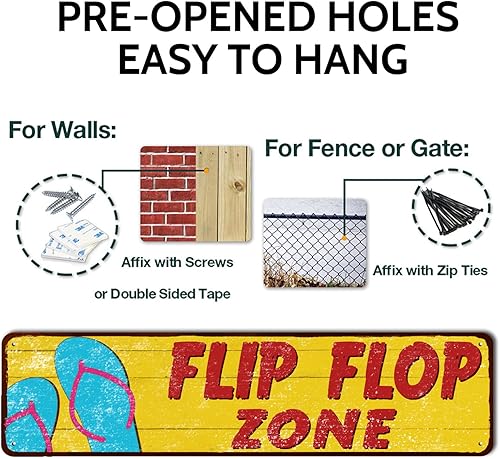 Miniatura 3 de Letrero de metal con temática de verano, decoración de pared tropical para casa del lago, terraza o patio cubierto, 4 x 16 pulgadas